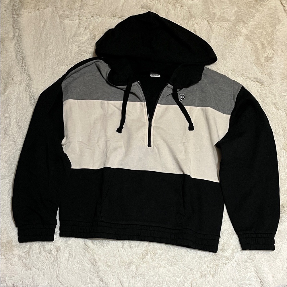 Women’s Black and Gray Hooded Sweater